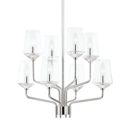 Mitzi Kayla 8 Light Chandelier 4.75 In. Polished Nickel H420808-PN
