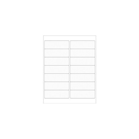 Bubblefast 4 x 1 1/3'' Clear Rectangle Laser Labels-14 Labels per Sheet BFLL222CL