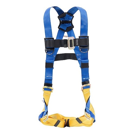 Werner LITEFIT Full Body Harness, S, 425 lb, Mating Chest/ Mating Leg Straps, Back D-Ring H311001
