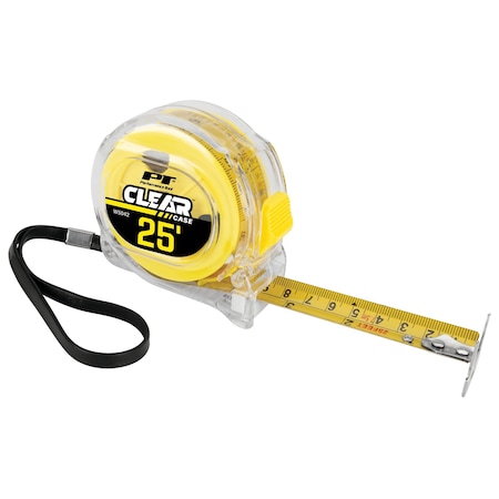 Performance Tool 25 ft. Clear Retractable Tape Measure W5042
