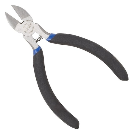 Vulcan Diagonal Cutting Plier, 4.5 in OAL, 0.4 mm Cutting Capacity, 0.25 in Jaw Opening, Black/Blue Handle JL-NP018