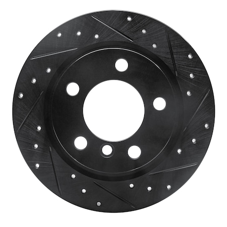 Dynamic Friction Co DFC Brake Rotor - Drilled and Slotted - Black 633-32010R