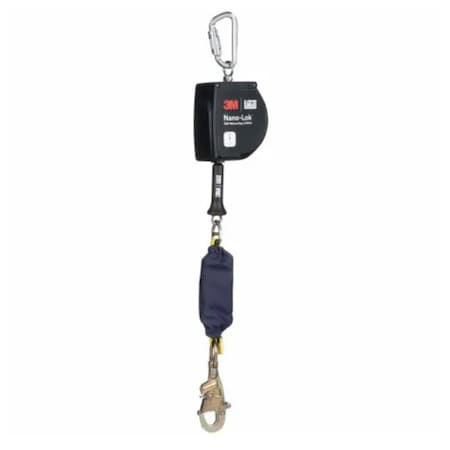 3M Dbi-Sala Nano-Lok Self-Retracting Lifeline, 15 ft. Length, Swivel Snap Hook, 1 Leg(s), 420 lb Weight Capacity 3500090