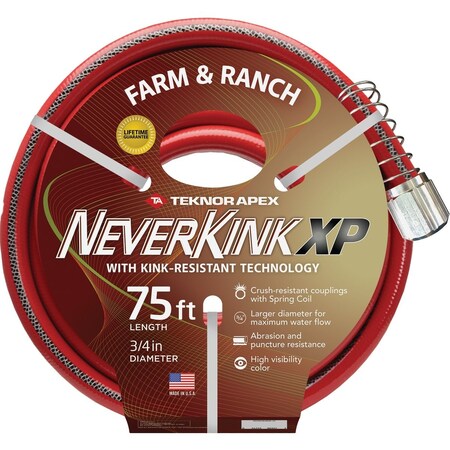 Teknor Apex NeverKink XP 3/4'' x 75 Ft. Farm & Ranch Hose 9846-75