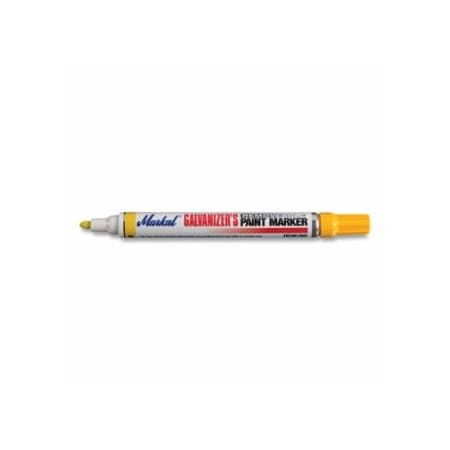 Markal Galvanizer's Removable Paint Marker, Yellow, Medium Tip, Bullet, 12PK 434-28786