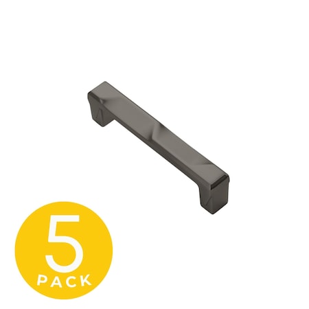 Sapphire Geiger Series 3-3/4 in. 96 mm Center-to-Center Modern Matte Grey Cabinet Hardware Handle/Pull, 5PK SP-3771-96-GM-5