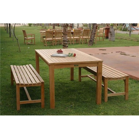 Anderson Teak 70 in. Bahama Rectangular Dining Table Set-31