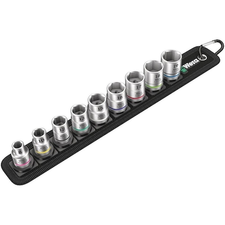 Wera Belt B 4 Zyklop socket set, 3/8 in drive, 9 pieces 5003973001