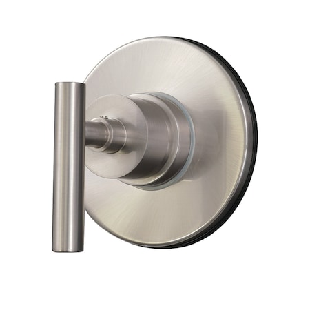 Kingston Brass Single-Handle Three-Way Diverter Valve with Round Trim Kit, Brushed Nickel KS3038CML