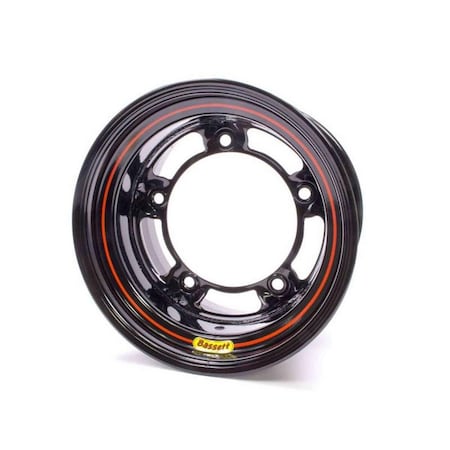 Bassett 50SR3 Wide 5 Armor Edge Spun Wheel 15 x 10 in. Black 3 in. Back Spacing 18 lbs BAS50SR3