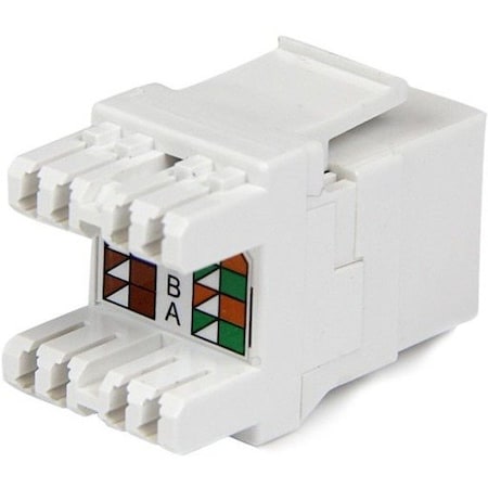 Startech.Com 180 Cat 6 Keystone Wall Jack - White C6KEY110SWH