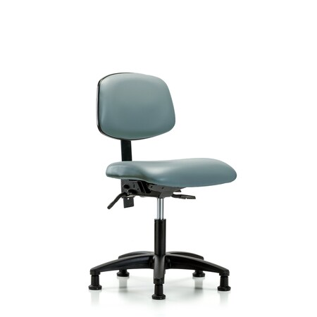 Blue Ridge Ergonomics Vinyl Chair, Desk, Tilt, Glides, Storm BR-VDHCH-RG-T1-A0-RG-8822