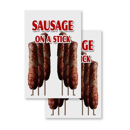 Signmission Sausage On A Stick, Vinyl Decals Only 24 Inch x 36 Inch, Vinyl Decal, 2PK DSB-2436-2PACK-Sausage On A Stick