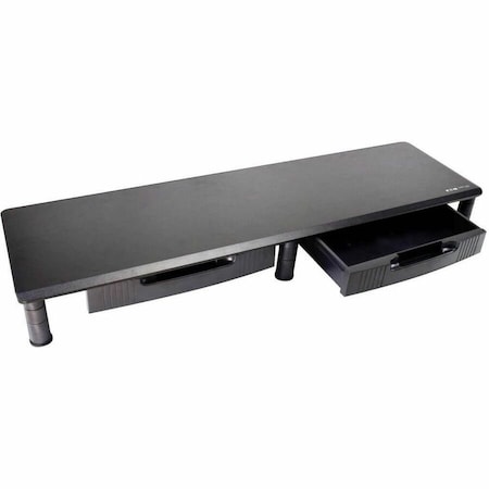 Eaton Tripp Lite Series Extra-Wide Dual-Monitor Riser with Storage Drawers, 39 x 11 in., Black, TAA MR4011DTAA