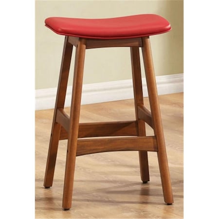 Home Elegance Ride Red Counter Height Stool, 2PK 1188RD-24