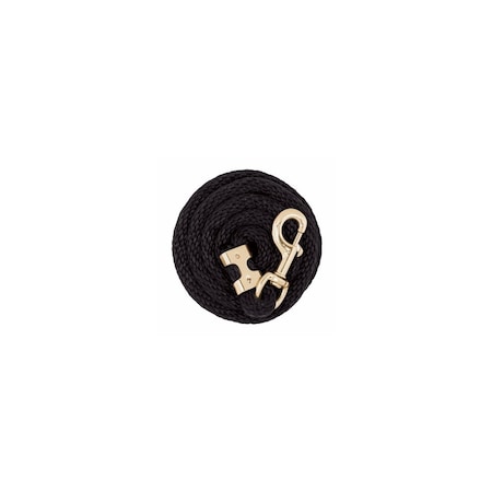 Weaver Leather Black Poly Lead Rope, Brass Plated 225 Snap, 5/8 In. x 8 Ft. 35-2155-S1
