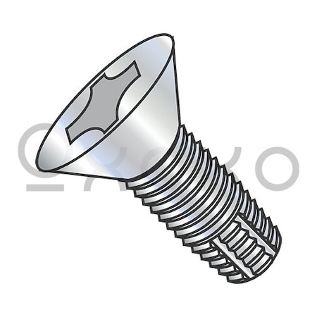 Oxoxo 12-24X1 1/4 Phillips Flat Thread Cutting Screw Type F Fully Threaded Zinc And Bake, 2500PK 291507