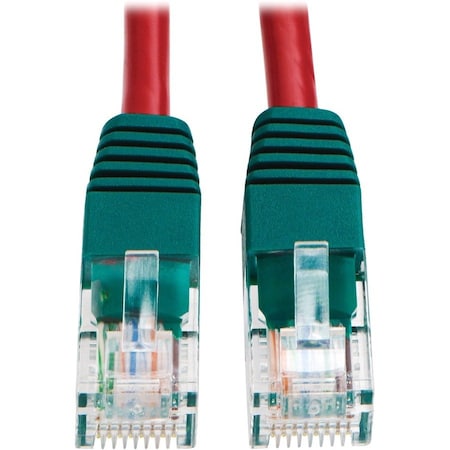 Eaton Tripp Lite Series Cat5e 350 MHz Crossover Molded UTP Ethernet Cable RJ45 M/M, PoE - Red, 10 N010-010-RD