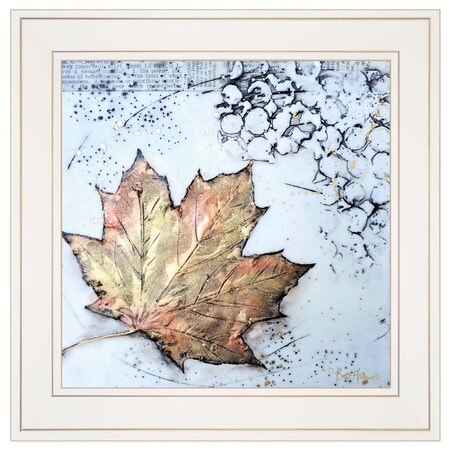 Homeroots Channeling Fall 1 White Framed Print Wall Art 406692