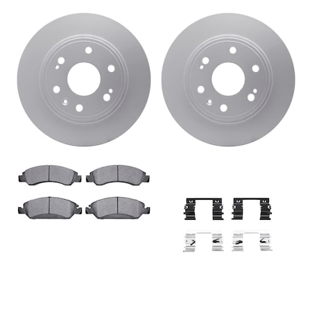 Dynamic Friction Co DFC GEOSPEC Coated Rotor- Heavy Duty Brake Pad includes Hardware 4412-48038
