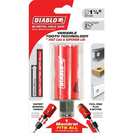 Diablo 1-1/4'' Bi-Metal Hole Saw DHS1250