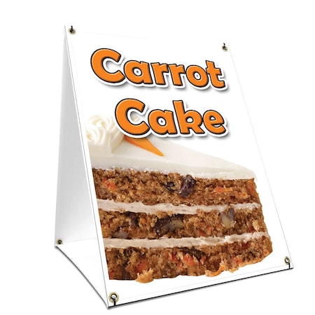 Signmission Carrot Cake, 36 Inch x 24 Inch A-frame Yard Sign, Plastic Sign SBC-2436-Carrot Cake