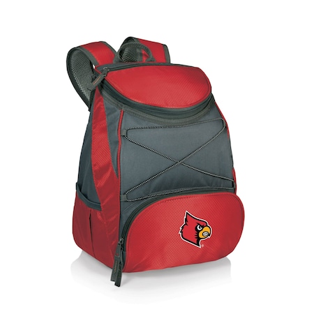 Picnic Time Family Of Brands NCAA Louisville Cardinals PTX Backpack CoolerRed with Gray Accents 633-00-100-304-0