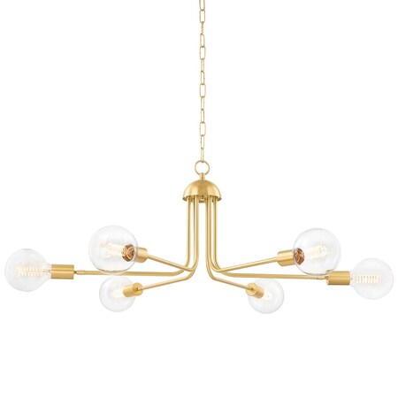 Mitzi Blakely 6 Light Chandelier 5 In. Aged Brass H774806-AGB