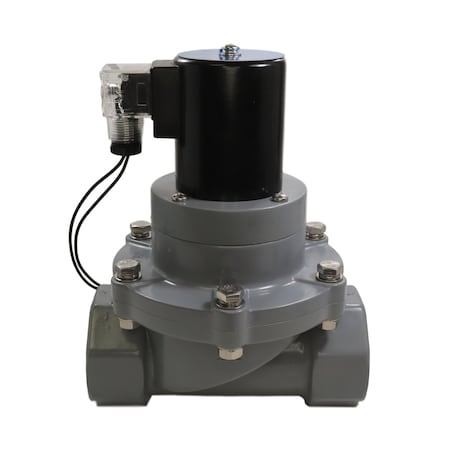 Discover 2" CPVC Solenoid Valve, NPT, N/C, 24VDC 102728-24VDC