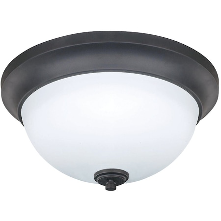 Home Impressions New Yorker 13'' Oil-Rubbed Bronze Incandescent Flush Mount Ceiling Light Fixture IFM256A13ORB