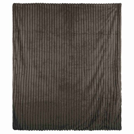 Lavish Home Faux Fur Throw Blanket 60x70-Inch Twin Blanket for Couch, Bed, or Chair Soft Throw with Plush, Gray 66-THROW057-G