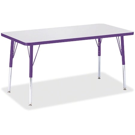 Jonti-Craft Berries Rectangle Activity Table, 24 in. x 48 in., A-height, Freckled Gray/Purple/Gray 6403JCA004