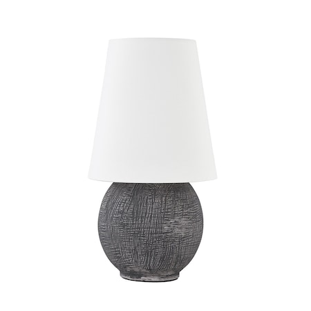 Hudson Valley Lighting Ulsterville 8.25 in. Rechargeable Table Lamp Aged Brass/Ceramic Greystone L6741-AGB/CYS