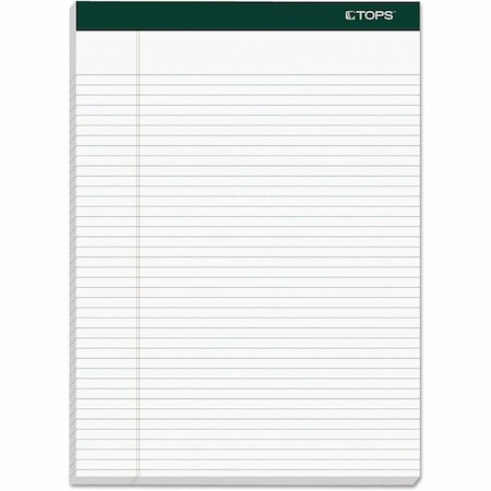 Tops 8-1/2 x 11-3/4" White Narrow Ruled Pad, 100 Pg, Pk4 TOP99612