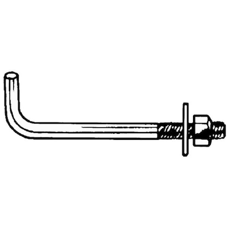 Acorn International Anchor Bolt, 0.5 x 8 in. Galvanized, 50PK AB128HD