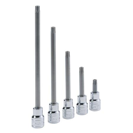 Genius Tools 1/2in Dr. T-25 Tamperproof Star Bit Socket 150mmL 408+7625