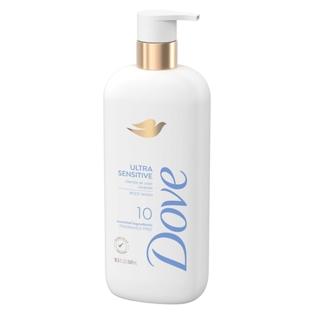 Dove Ultra Sensitive Fragrance Free Body Wash, 18.5 Ounce, 4PK 69979659