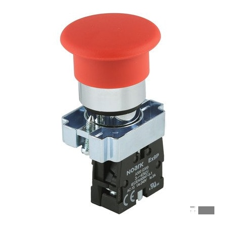 Noark Push-button - Ex9PB - 1200387 - Momentary - 40mm mushroom head - Red - 1NC EX9PBC42