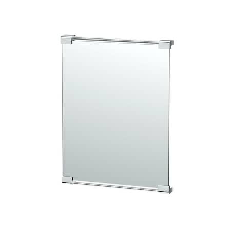 Gatco Fixed Mount 24" Frameless Rectangle Décor Mirror, Chrome 1523