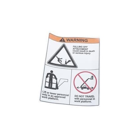 Jlg REPLACEMENT DECAL-CARRY PERSONNEL 1001195849