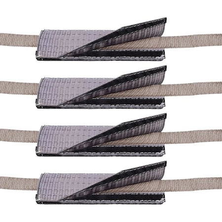 Mytee Products 4in x 12in Heavy-Duty Polyester Cordura Flat Quick Sleeve Wear Pad for 1in & 2in Web Slings, 4PK FCQSWP-412x4