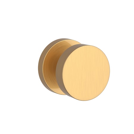 Baldwin Full Dummy Contemporary Knob and Contemporary Round Rose Lifetime Satin Brass Finish FDCONCRR044