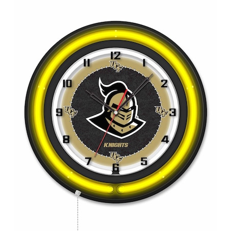 Holland Bar Stool University of Central Florida 19 Double Neon Wall Clock Clk19BK