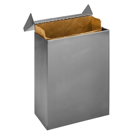 Hospeco Menstrual Care Waste Receptacle, 11x8x4, Stainless Steel - 1 Each ND-1E