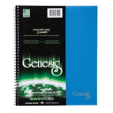 Roaring Spring Paper Products Genesis Three Subject Notebook - 150 Sheets Per Book 13114