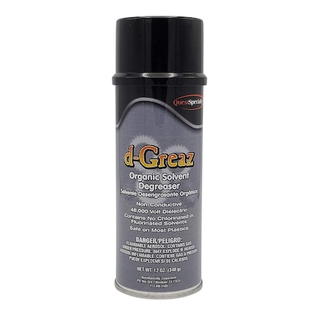 Quest Specialty 5000 Quest d-GREAZ Organic Solvent Degreaser net 12 oz. Can, 3PK 5000-3
