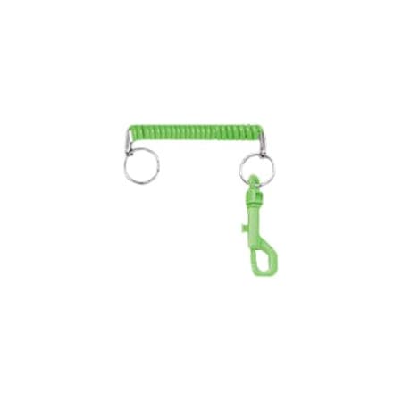 Brady RETAINER, BLACK, UNIVERSAL RETAINER CORD; 5 1/4in HEAVY DUTY EXPANDABLE COIL CORD, SPLIT RING AND 2 2145-2001