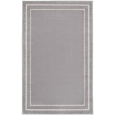 Homeroots 2' X 4' Gray And Ivory Indoor Outdoor Area Rug 545963
