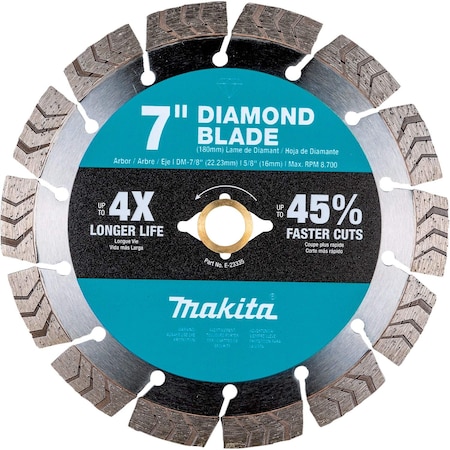 Makita Diamond Blade, Segmented Turbo, 7 in E-23335