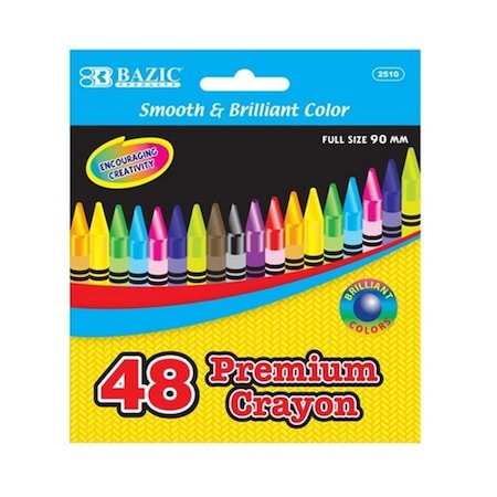 Bazic Products Bazic 48 Ct. Premium Quality Color Crayons, 24PK 2510